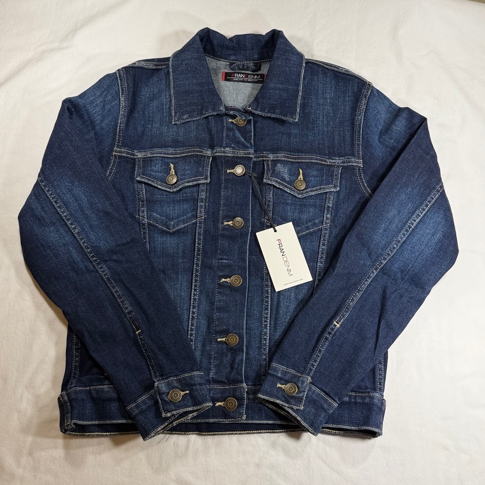 Denim Jacket with Button Details